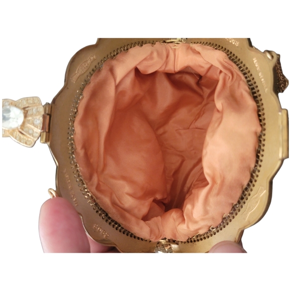 Whiting & Davis Co Gold Mesh Evening Bag With Rhinestone Clasp - Picture 11 of 15